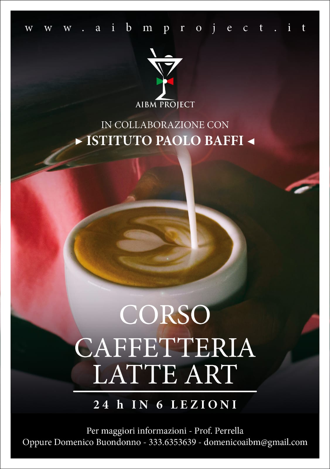 Locandina corso caffetteria "Latte Art" - 24 in 6 lezioni
